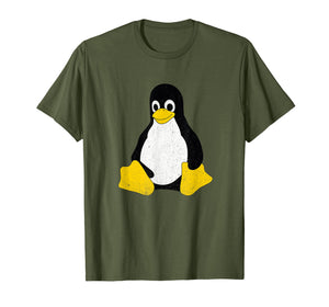 Linux Mascot Tux the Penguin Vintage T-Shirt Men Women Kids