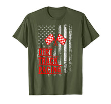 Load image into Gallery viewer, Dirt Track Racing American Flag Motorcross Racing Gift T-Shirt
