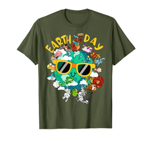 Earth day shirt Kids Women Men Nature Animal sunglasses Gift