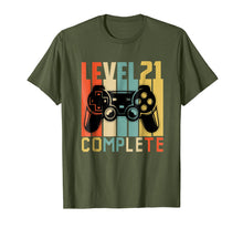 Load image into Gallery viewer, Vintage Retro 21st Birthday Boys Tshirt, Level 21 Complete

