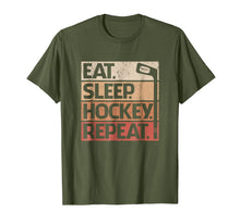 Load image into Gallery viewer, Eat Sleep Hockey Repeat T-shirt Funny Ice Hockey Retro Gift
