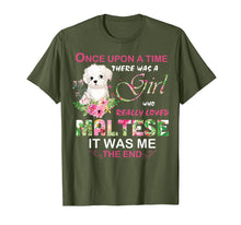 Load image into Gallery viewer, There was a girl who really love Maltese Dog lover Tshirt
