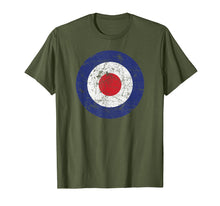 Load image into Gallery viewer, Distressed Target Bullseye British RAF Roundel T-Shirt

