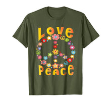Load image into Gallery viewer, Hippie LOVE PEACE FREEDOM T-Shirt 60s 70s Tie Dye Shirt
