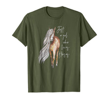 Load image into Gallery viewer, Just a Girl Who Loves Horses T-shirt
