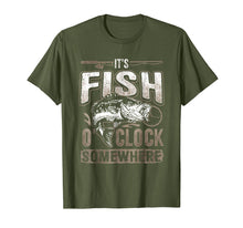 Load image into Gallery viewer, It's Fish O'clock Somewhere-Funny Fishing T-Shirt
