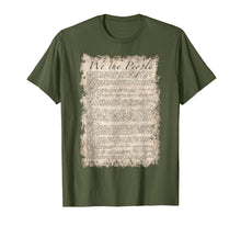 Load image into Gallery viewer, Bill of Rights US Constitution T-Shirt on parchment paper
