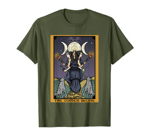 Hecate Triple Moon Goddess Witch Hekate Tarot Card T Shirt