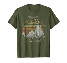 Load image into Gallery viewer, Not All Who Wander Are Lost Gradient Mountain Gold T-Shirt
