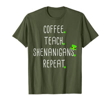 Load image into Gallery viewer, St Patricks Day Teachers Design For Teacher Who Loves Coffee T-Shirt-131390
