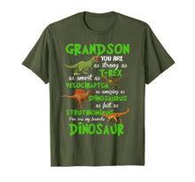 Load image into Gallery viewer, Grandson You Are,As Strong As T-rex As Smart As Velociraptor T-Shirt-887456

