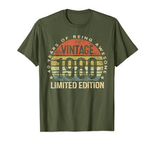 Load image into Gallery viewer, 40 Year Old Gifts Vintage 1980 Limited Edition 40th Birthday T-Shirt-210554
