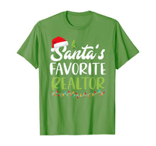 Load image into Gallery viewer, Funny Santa's Favorite Realtor Christmas Santa Hat Light  T-Shirt
