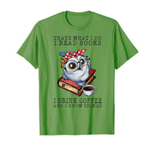 Load image into Gallery viewer, That's What I Do I Read Books I Drink Coffee Owl T-Shirt-105976
