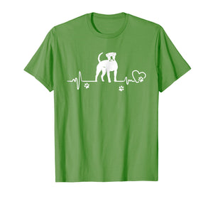 My American Bulldog always in my heart - heartbeat shirts