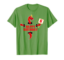 Load image into Gallery viewer, Happy 6th Birthday | Six 6 Year Old Dragon B-day Tee Gift
