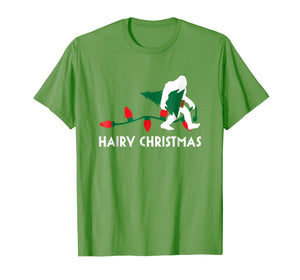 Bigfoot Hairy Christmas Tree Shirt Holiday Sasquatch Gift