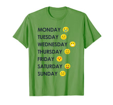 Load image into Gallery viewer, Emoji Emoticons Days of the Week T-shirt Great Gift Shirt
