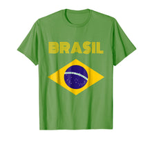 Load image into Gallery viewer, Brazil Flag Yellow Text T-Shirt

