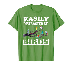 Easily Distracted By Birds T-Shirt Birdwatching Birding