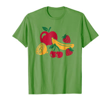 Load image into Gallery viewer, Fruits with apple, banana, cherry and strawberries T-Shirt
