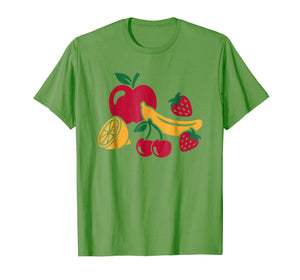Fruits with apple, banana, cherry and strawberries T-Shirt
