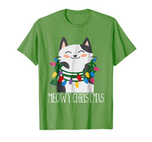 Load image into Gallery viewer, Meowy Christmas Holiday Tshirt - Funny Merry Catmas Tee

