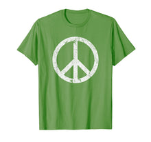 Load image into Gallery viewer, Vintage Peace Sign White Distressed T-shirt
