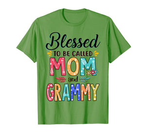 Blessed To Be Called Mom And Grammy Flower T-Shirt T-Shirt