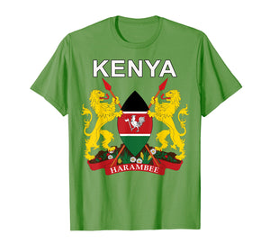 Kenya Emblem Cultural Background T-shirt