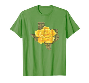 Awesome Yellow Rose Of Texas Pattern Flower T-Shirt