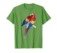Load image into Gallery viewer, Parrot T-shirt, Scarlet Macaw Tee Jungle Bird Lover Tee
