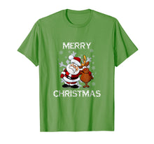 Load image into Gallery viewer, Merry Christmas Santa and Reindeer Shirt
