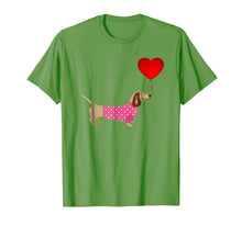 Load image into Gallery viewer, Valentines Weiner Daschund T-shirt Doxie in Dog Dress-1052127
