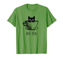 Load image into Gallery viewer, Cat Shirts: Kit-Tea Funny Cat Lover Gift, Cute Black Cat T-Shirt-159395

