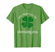 Load image into Gallery viewer, Just Here For The Shenanigans St Patrick&#39;s Day Funny T-Shirt-1567668
