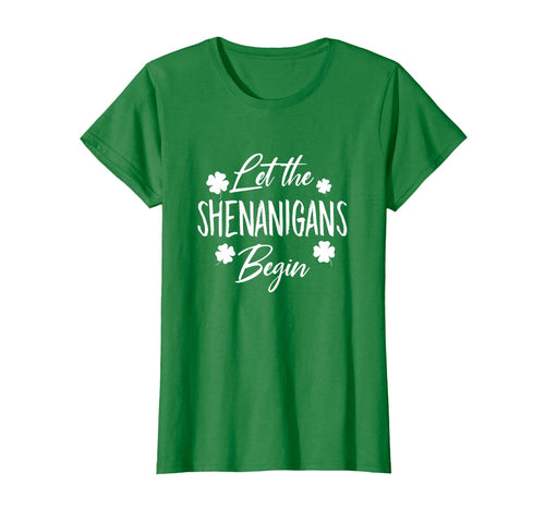 Womens Let The Shenanigans Begin Drinking St Patricks Day T-Shirt-206282