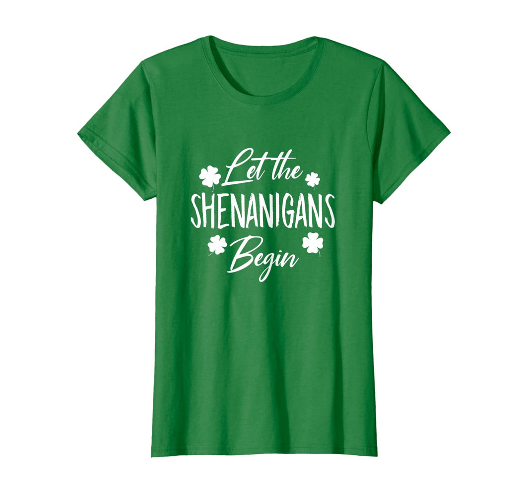 Womens Let The Shenanigans Begin Drinking St Patricks Day T-Shirt-206282