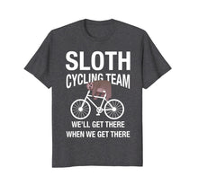 Load image into Gallery viewer, Sloth Cycling Team - Lazy Sloth Sleeping On Bicycle T Shirt
