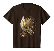 Load image into Gallery viewer, Steampunk Dragon on watch gift vintage t shirt
