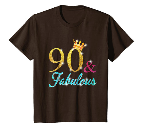 90 and Fabulous Shirt 90 years old B-day 90th Birthday Gift