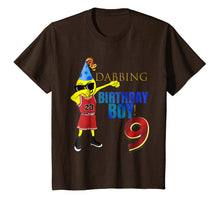 Load image into Gallery viewer, 9 YR OLD Dabbing Emoji Basketball Birthday Boy Party Shirt
