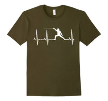 Load image into Gallery viewer, Fencing Heartbeat Shirt for Fencers - Foil Epee Saber Tee
