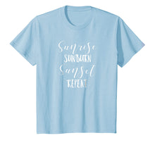 Load image into Gallery viewer, Sunrise Sunburn Sunset Repeat Lake or Beach T-shirt
