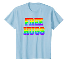 Load image into Gallery viewer, Give Love and Free Hugs. Gay Pride Rainbow Flag LGBT Shirt
