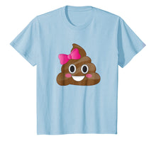 Load image into Gallery viewer, Cute Funny Emoji Pink Bow Cutie Poo T-Shirt - Poop Emoji
