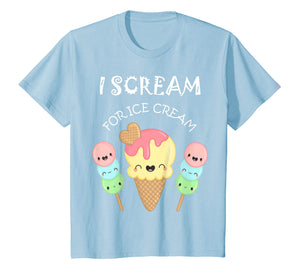 I Scream Ice Cream Summer Shirt Ice Cream Party T-Shirt Kids