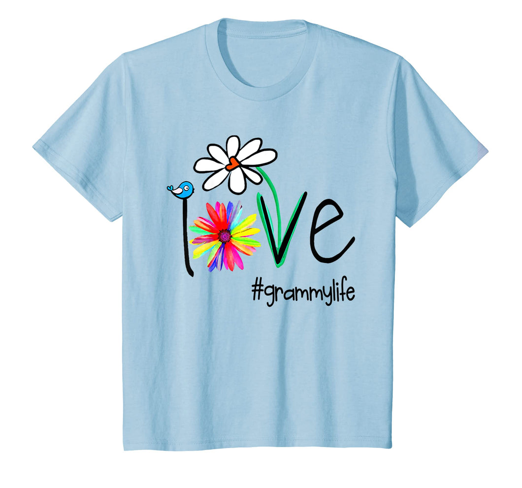 Love Grammy life #Grammylife Heart Floral Gift T-Shirt