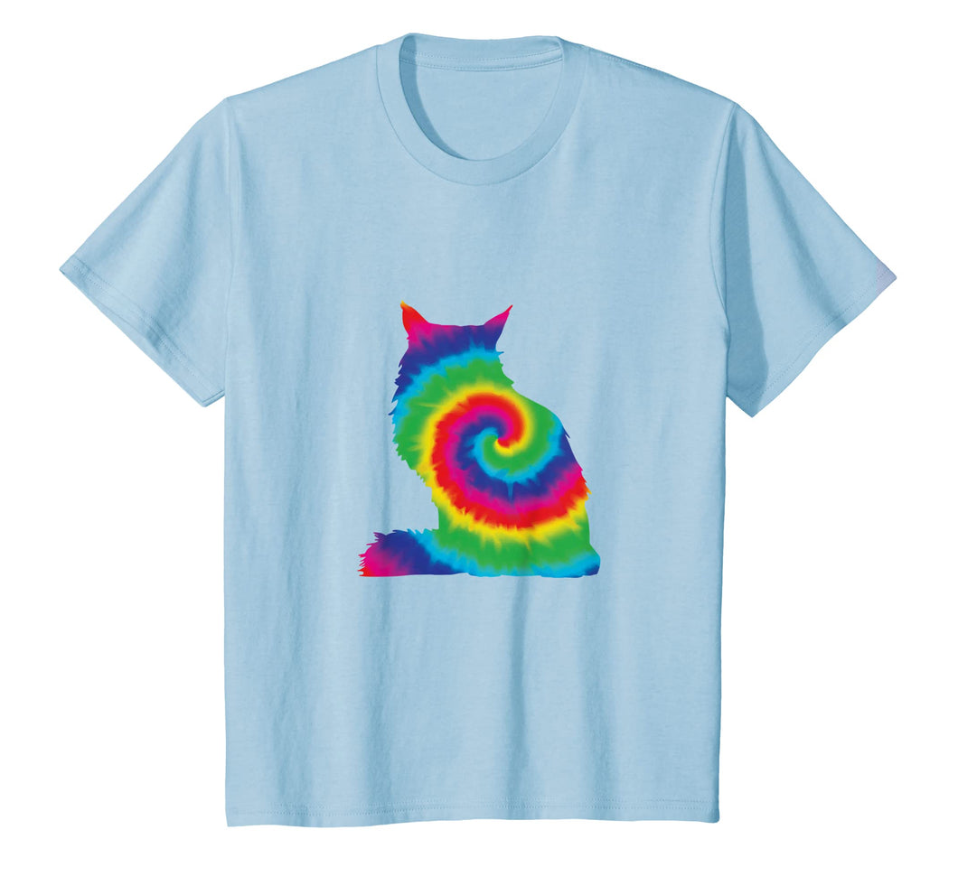 Tie die kitty shirt - Maine Coon cat tye dye t-shirt