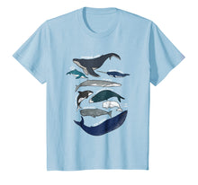 Load image into Gallery viewer, 9 Types of Whales Shirt - Whale Breeds Species - Whale Lover

